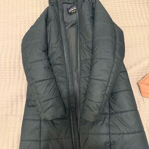 Patagonia Long Navy Quilted Puffer Coat